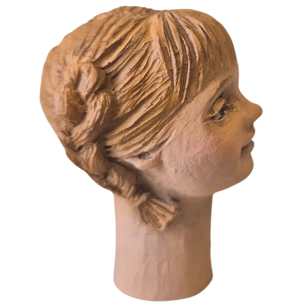 Blonde Little Girl Head for 30 cm Nativity Figures