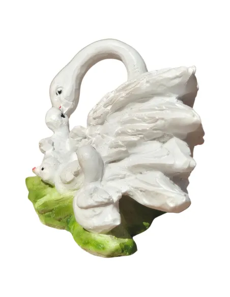 Resin Swan with Cygnets for 20–25 cm Nativity Figures