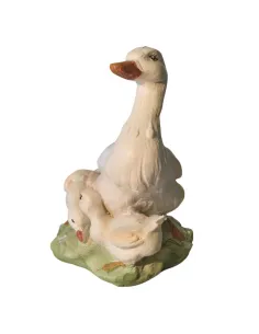 Papera con piccoli in resina per statue da 30 cm 2