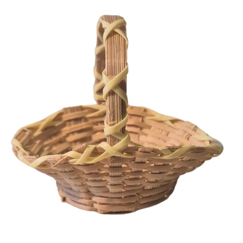 Oval Wicker Basket with Handle for 20 cm Nativity Figures