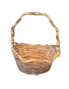 Cestino ovale in vimini con manico per statue da 20 cm 2