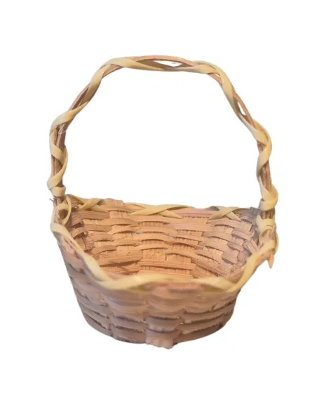 Cestino ovale in vimini con manico per statue da 20 cm