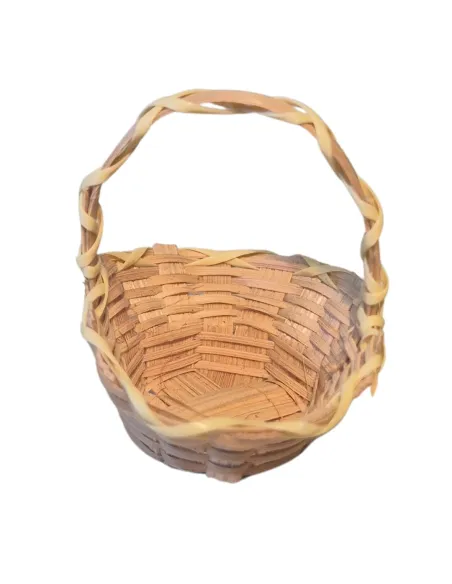 Cestino ovale in vimini con manico per statue da 20 cm