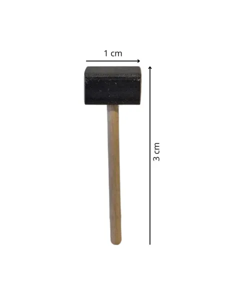 Mazza in legno e metallo per statue da 10 cm