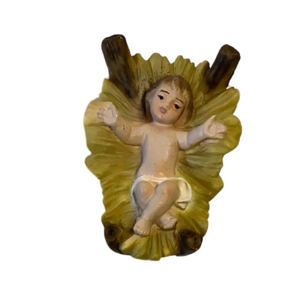Baby Jesus with Cradle – Resin, for 12 cm Nativity Figures