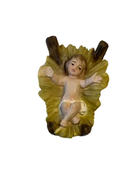 Baby Jesus with Cradle – Resin, for 12 cm Nativity Figures