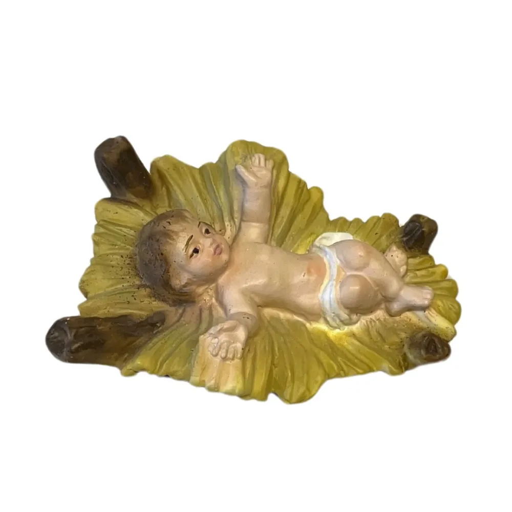 Baby Jesus with Cradle – Resin, for 12 cm Nativity Figures