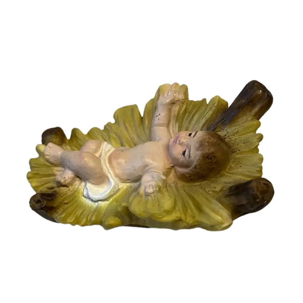 Baby Jesus with Cradle – Resin, for 12 cm Nativity Figures