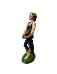 Farmer with Fruit Basket – Resin, 12 cm 2