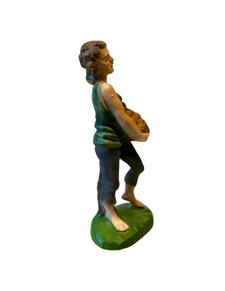 Farmer with Fruit Basket – Resin, 12 cm