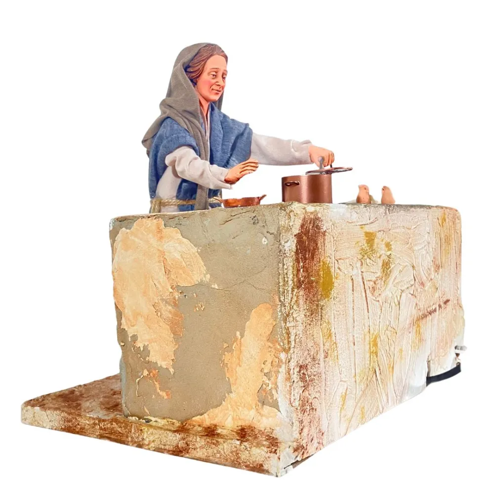 Animated Palestinian Woman with Smoking Pot - 30 cm