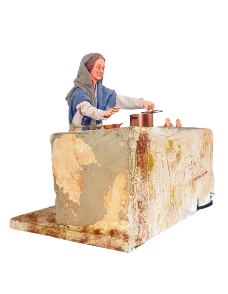 Donna palestinese con pentola fumante 30 cm