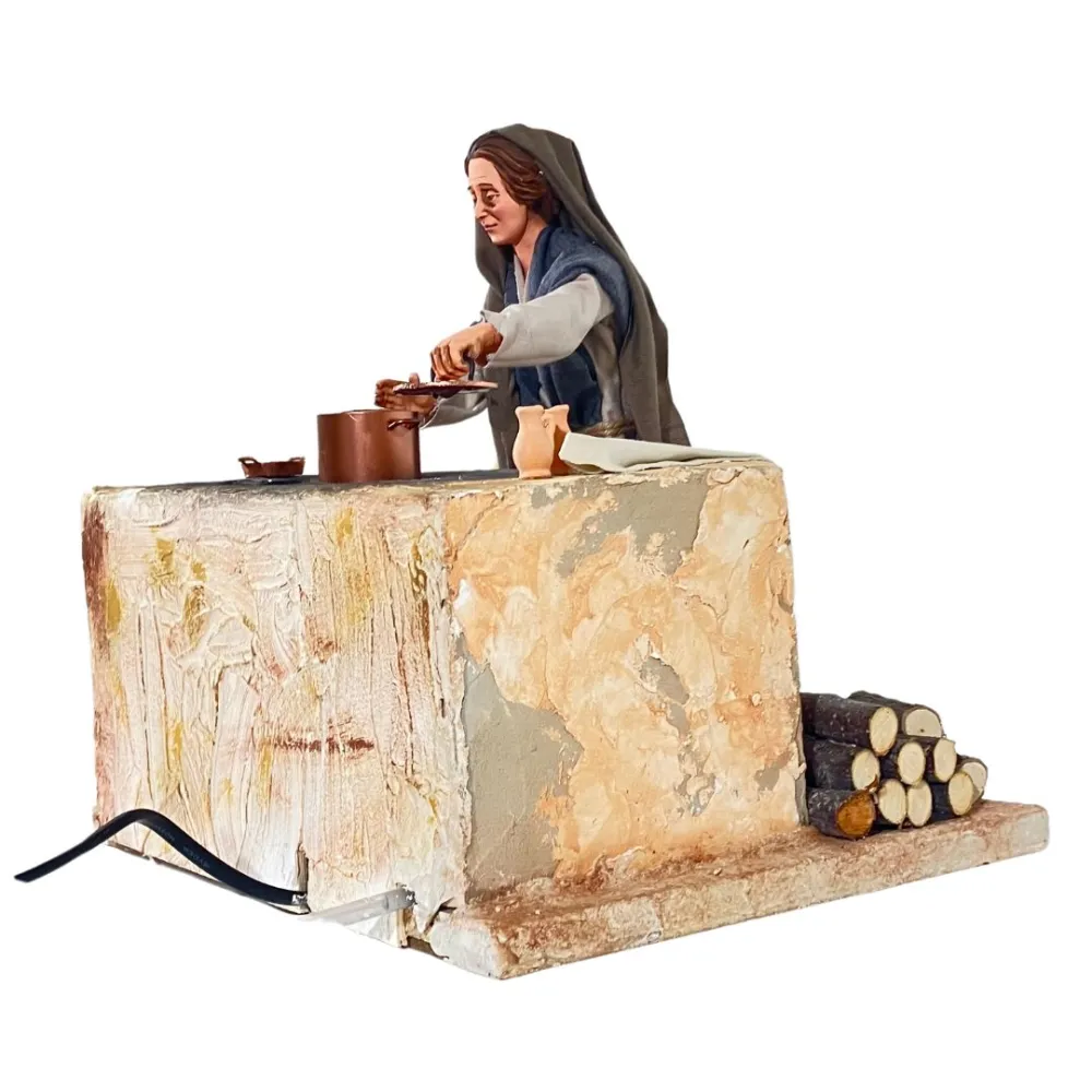 Animated Palestinian Woman with Smoking Pot - 30 cm