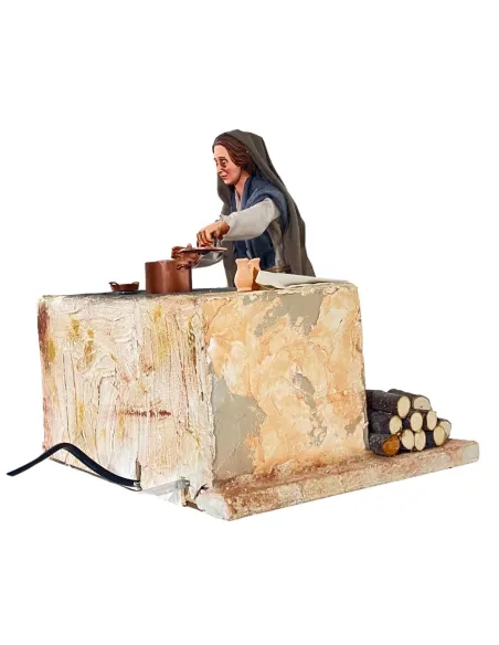 Donna palestinese con pentola fumante 30 cm