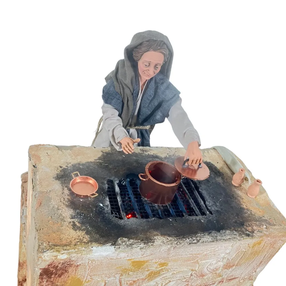 Animated Palestinian Woman with Smoking Pot - 30 cm