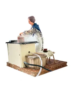 Donna popolare con pentola fumante 30 cm 2