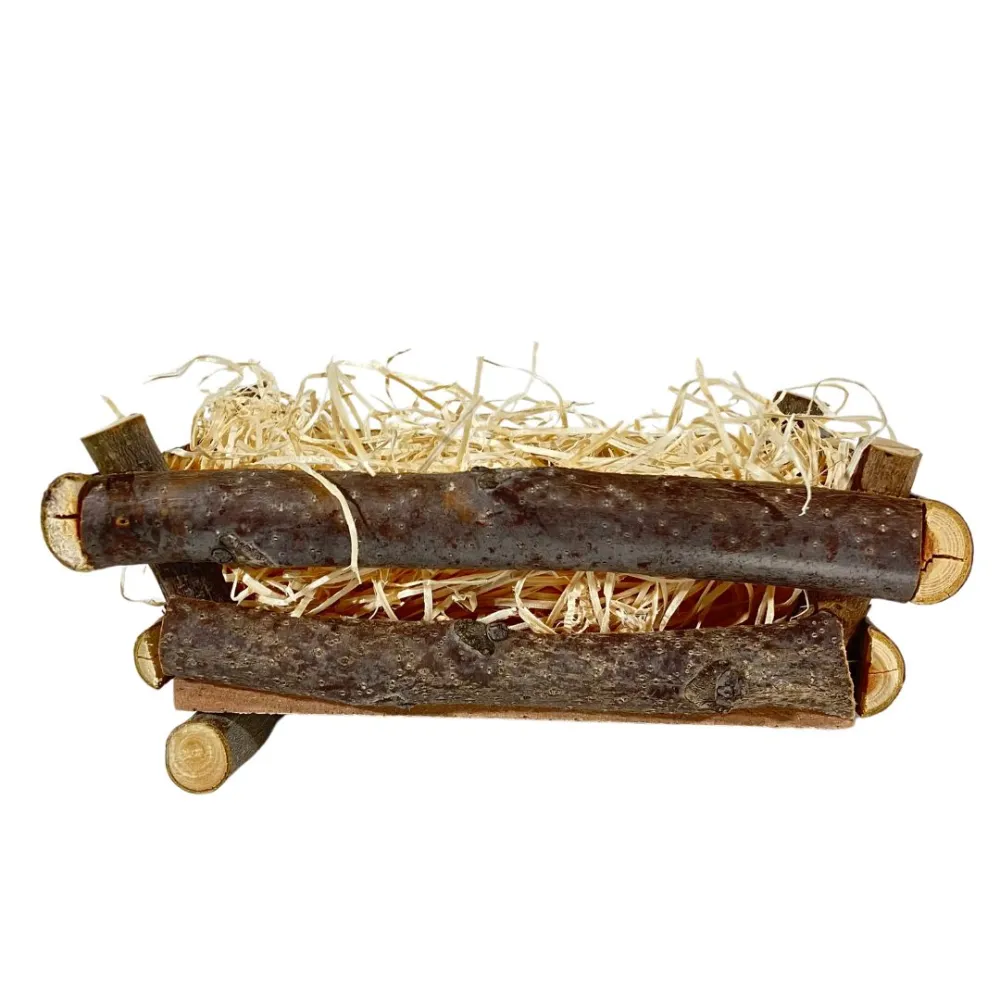 Wooden cradle for 9 cm baby figure