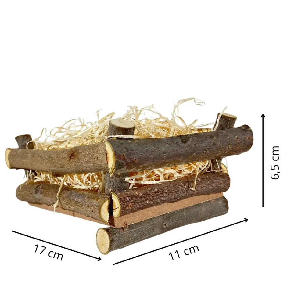Culla in legno per bambino di 9 cm