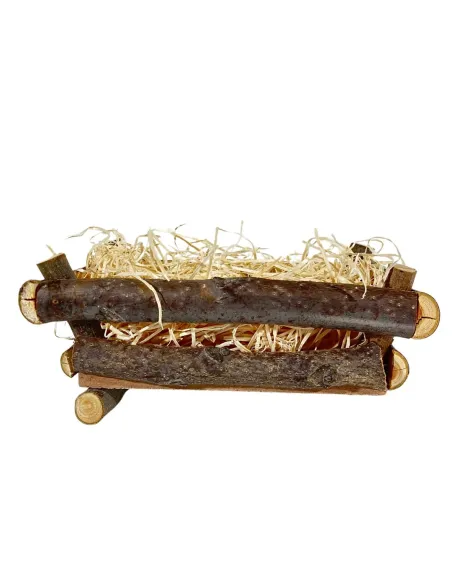 Wooden cradle for 10–11 cm Baby Jesus figure