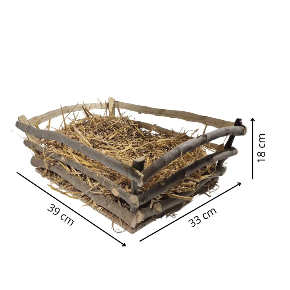 Wooden cradle for 30 cm baby figure