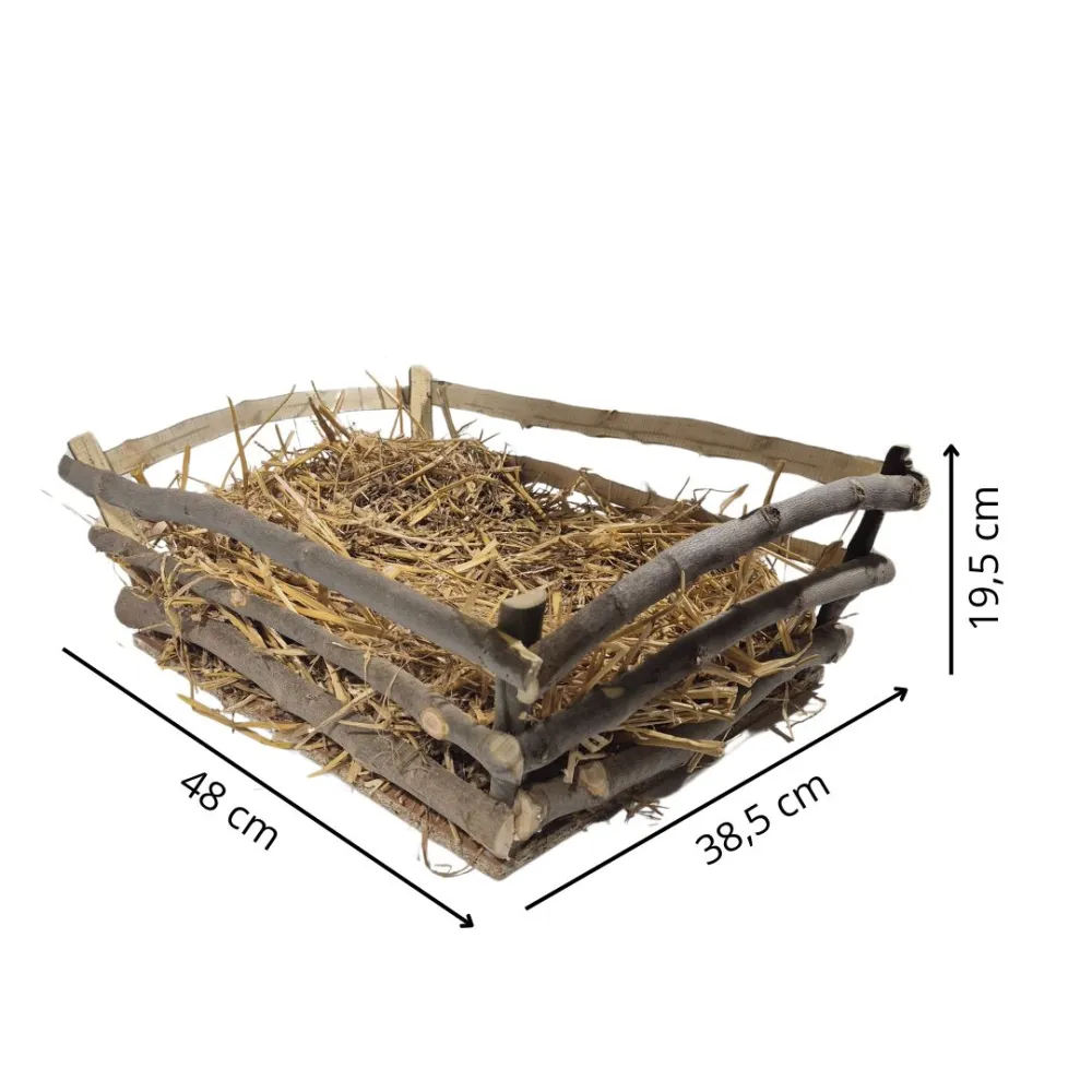 Wooden cradle for 35 cm baby figure