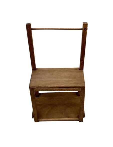 Empty wooden stall for 10 cm Nativity figures