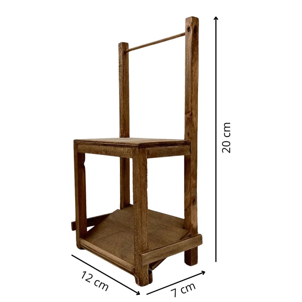 Empty wooden stall for 20 cm Nativity figures