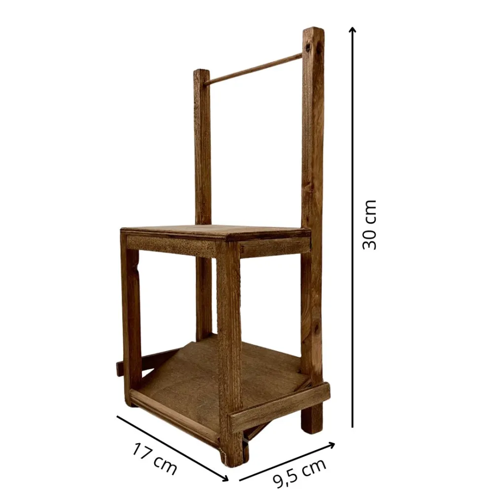 Empty wooden stall for 30 cm Nativity figures