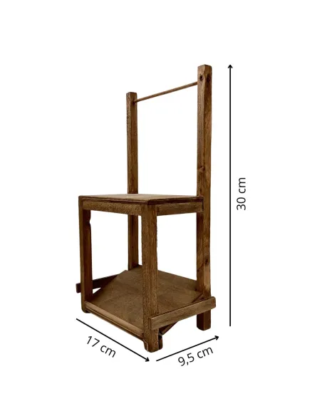 Empty wooden stall for 30 cm Nativity figures