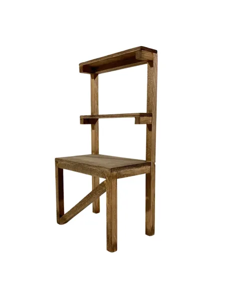 Empty three-tier wooden stall for 30 cm Nativity figures