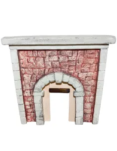 Coloured Plaster Wall with Arch and Beam for 8–10 cm Nativity Figures 2