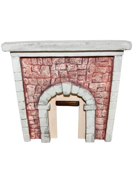Coloured Plaster Wall with Arch and Beam for 8–10 cm Nativity Figures
