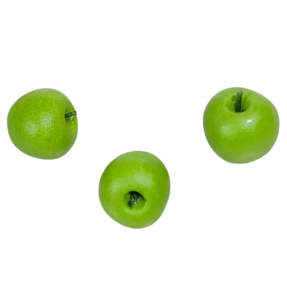 Set of 3 Green Apples for 30 cm Nativity Figures