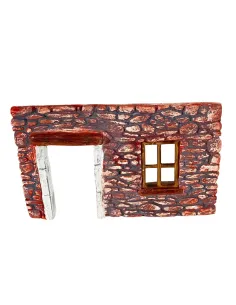 Coloured Plaster Wall with Window and Doorway for 8–10 cm Nativity Figures 2