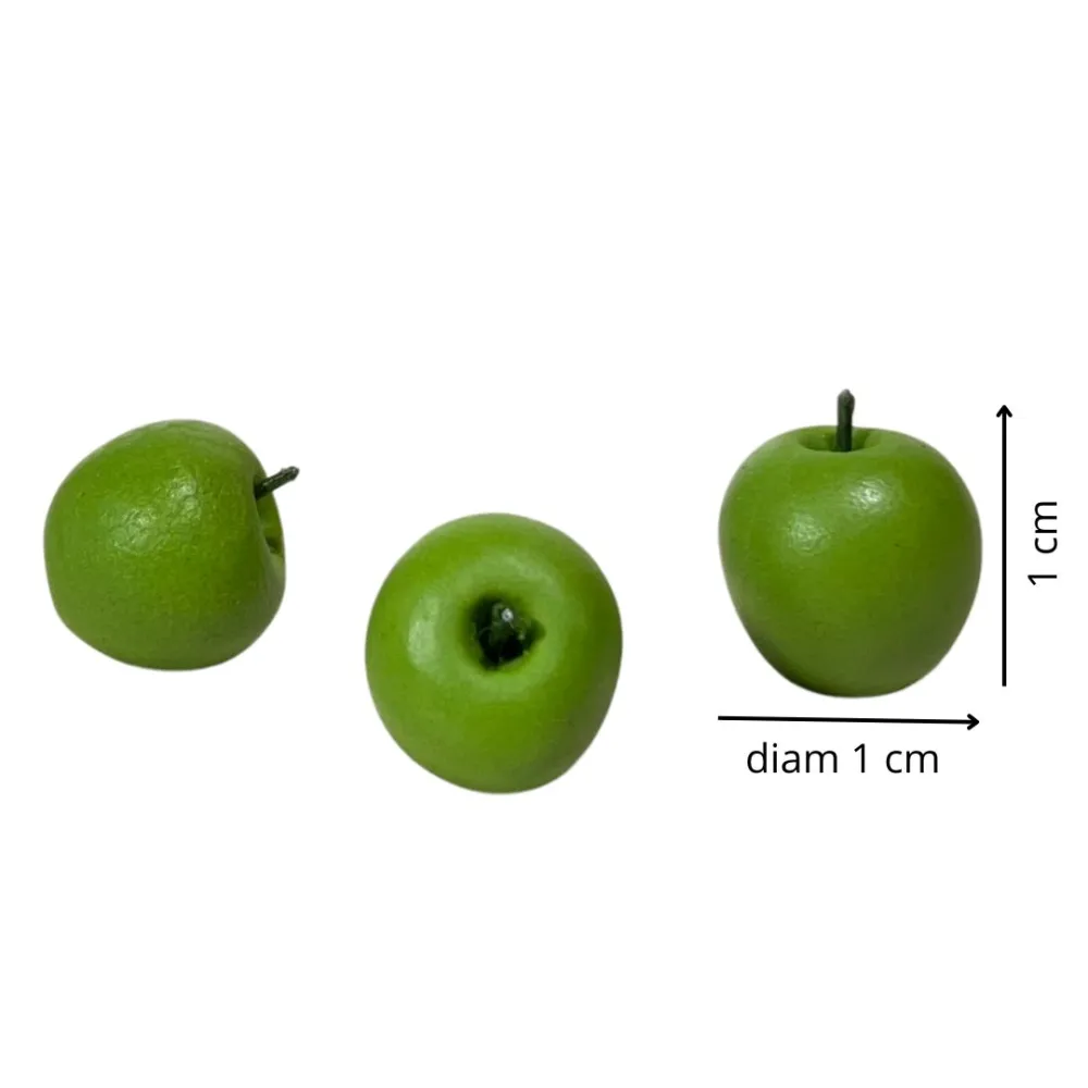 Set of 3 Green Apples for 30 cm Nativity Figures