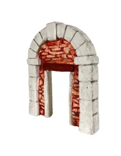 Coloured Plaster Wall with Arch and Doorway for 8–10 cm Nativity Figures 2