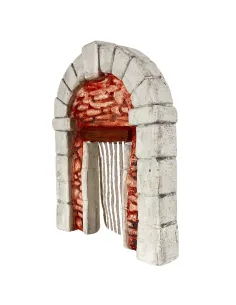 Coloured Plaster Wall with Arch and Curtain for 8–10 cm Nativity Figures 2