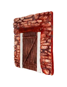 Parete colorata con porta in gesso per statue da 8-10 cm 2