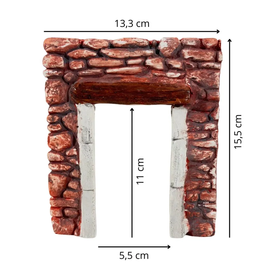 Coloured Plaster Wall with Doorway for 8–10 cm Nativity Figures