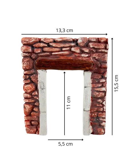 Coloured Plaster Wall with Doorway for 8–10 cm Nativity Figures