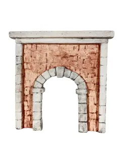 Parete con arco in gesso colorata per statue da 8-10 cm