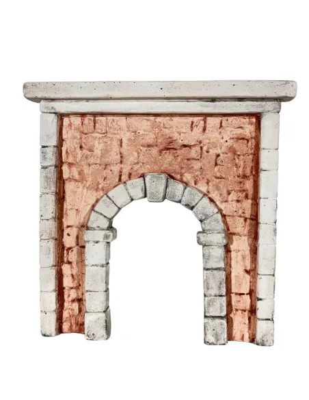 Parete con arco in gesso colorata per statue da 8-10 cm