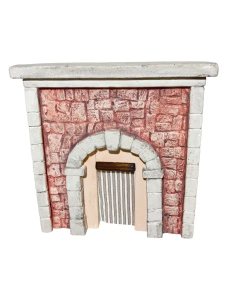 Coloured Plaster Wall with Arch and Curtain for 8–10 cm Nativity Figures