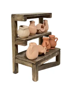 Wooden Amphora Stall for 10 cm Nativity Figures 2