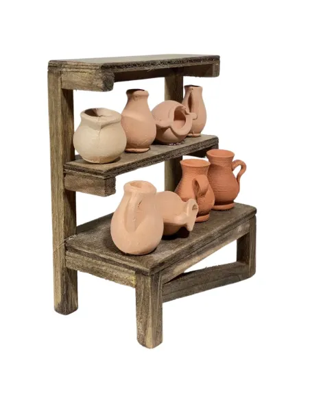 Wooden Amphora Stall for 10 cm Nativity Figures