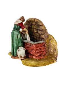 Lavandaia Landi alla fonte senza movimento acqua 10 cm 2