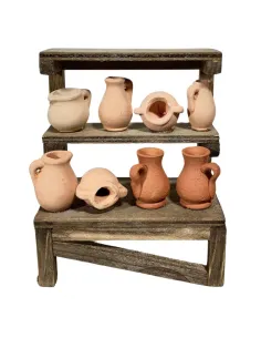 Wooden Amphora Stall for 10 cm Nativity Figures