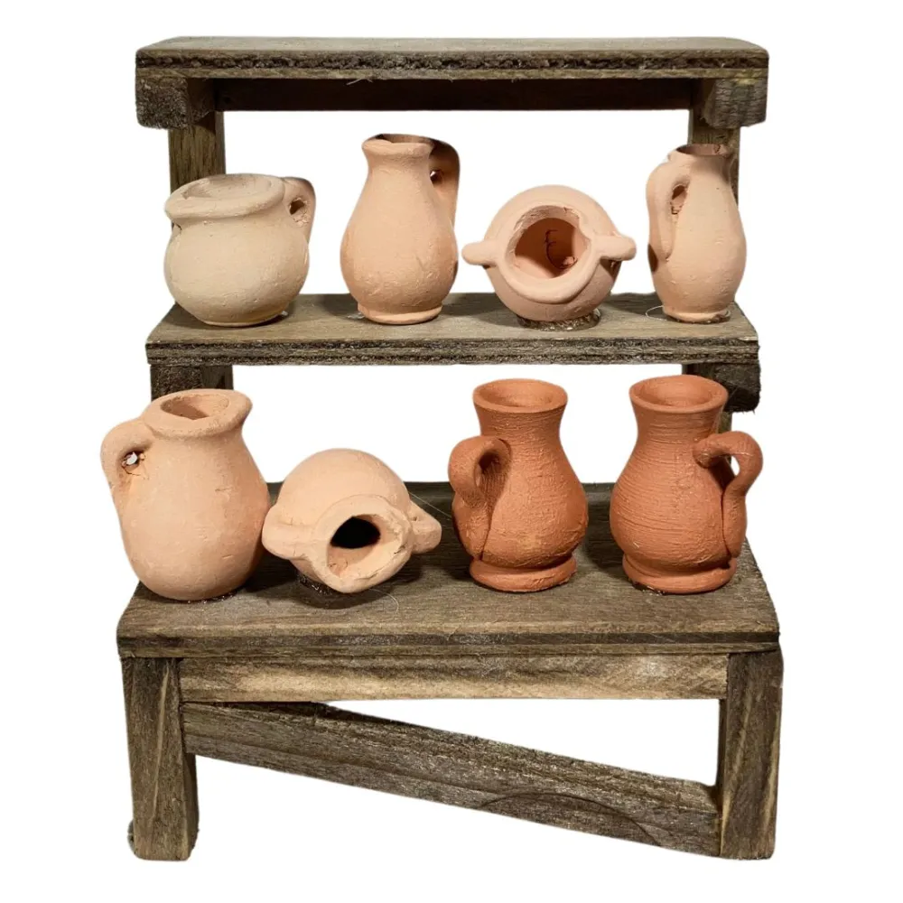 Wooden Amphora Stall for 10 cm Nativity Figures