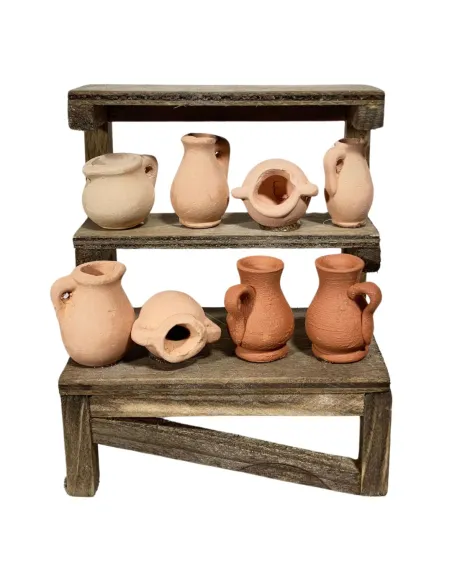 Wooden Amphora Stall for 10 cm Nativity Figures
