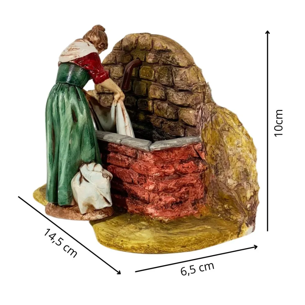 Landi Washerwoman at the Fountain, 10 cm – Without Water Movement
